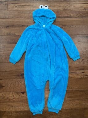 Sesame Street Kids One-Piece Cookie Monster Costume - Size 6/7 - PJammy Costume